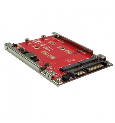 Attēls no ROLINE M.2 to SATA III SSD H/W adapter, 2x M.2 NGFF SSD, bootable and RAID-capab