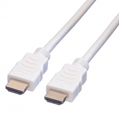 Attēls no VALUE HDMI High Speed Cable + Ethernet, M/M, white, 3 m