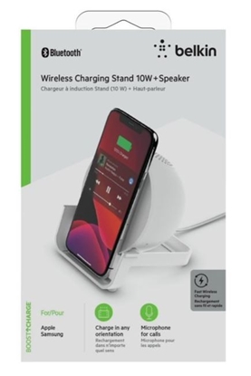 Attēls no Belkin AUF001VFWH mobile device charger Smartphone White USB Wireless charging Fast charging Indoor