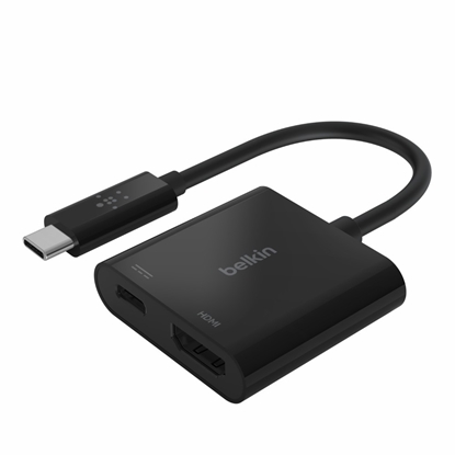 Attēls no Belkin USB-C to HDMI-Adapter 60W PD, black AVC002btBK