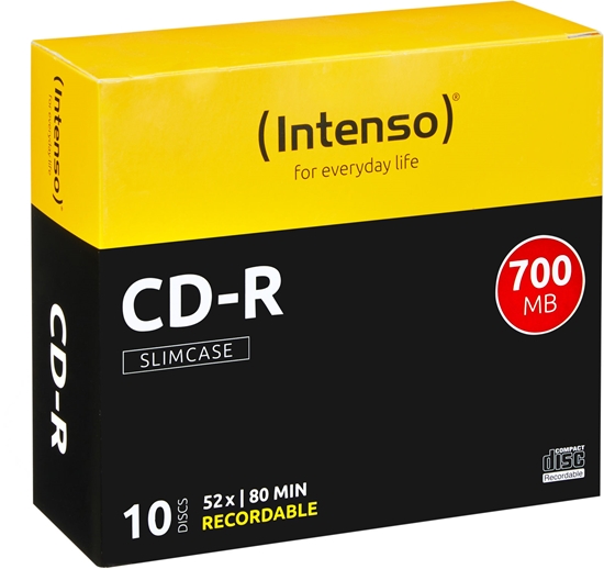 Picture of 1x10 Intenso CD-R 80 / 700MB 52x Speed, Slimcase