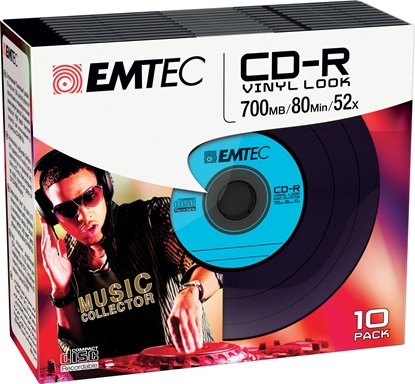 Изображение Emtec CD-R 700 MB 52x 10 sztuk (ECOC801052SLVY)