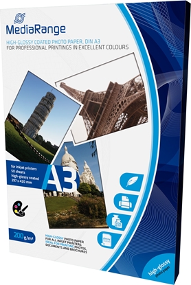 Attēls no Mediarange Foto Papier hochglänzend A3 200g  50 Blatt