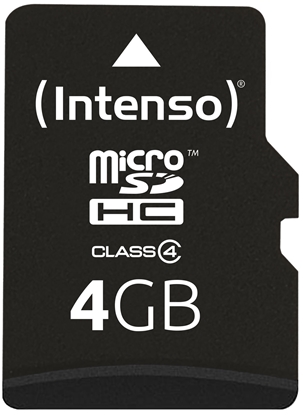 Attēls no Karta Intenso MicroSDHC 4 GB Class 4  (3403450)