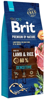 Attēls no BRIT Premium by Nature Sensitive Lamb with rice - dry dog food - 15 kg