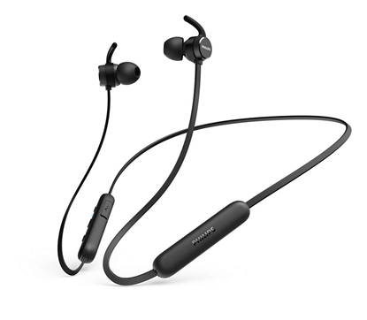 Picture of Philips In-ear wireless headphones with mic TAE1205BK/00, IPX4 , Black