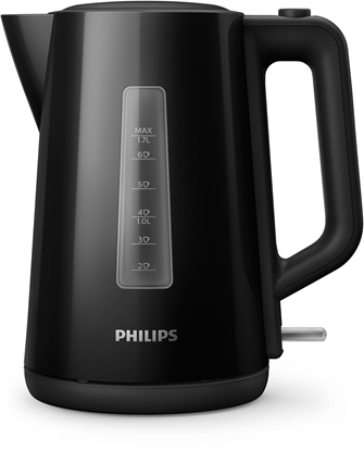 Изображение Philips Kettle HD9318/20 2200W 1.7l Orbit plastic kettle, spring lid, pilot light, black