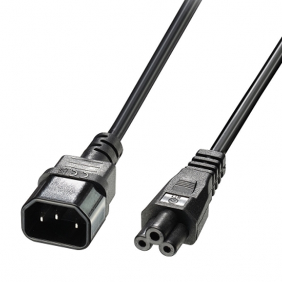 Picture of 5m IEC C14 to IEC C5 Cloverleaf Extension Cable
