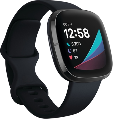 Изображение Smart watch Fitbit Sense carbon/graphite stainless steel (FB512BKBK)