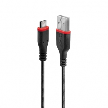 Picture of Lindy 2m Reinforced USB Type A to Micro-B Charging Cable