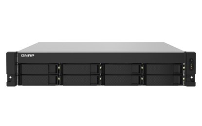 Picture of QNAP TS-832PXU NAS Rack (2U) Ethernet LAN Aluminium, Black AL324