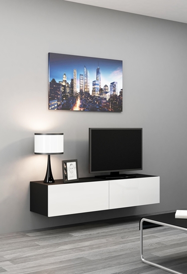 Picture of Cama TV stand VIGO 140 30/140/40 black/white gloss