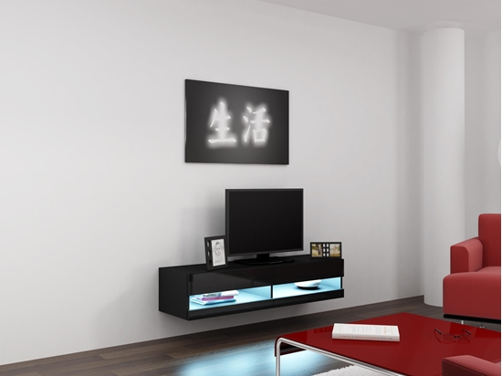 Picture of Cama TV stand VIGO NEW 30/140/40 black/black gloss