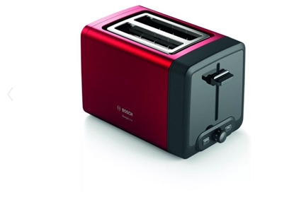 Attēls no Bosch TAT4P424DE toaster 2 slice(s) 970 W Black, Red