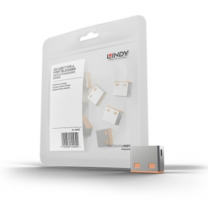 Изображение USB Port Blocker (without key) - Pack of 10, Colour Code: Orange