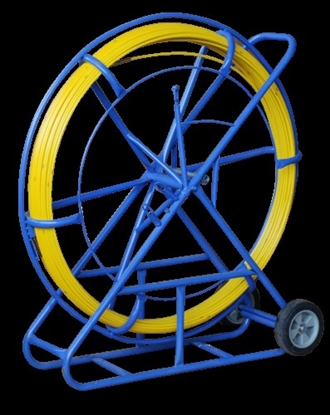 Изображение Kabeļu vilkšanas buksieris uz statīva ar riteņiem | stikla šķiedras diametrs 9.0mm, garums 100m