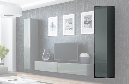 Obrazek Cama Full cabinet VIGO '180' 180/40/30 grey/grey gloss