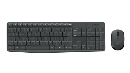 Изображение Logitech MK235 keyboard Mouse included USB QWERTY US International Grey