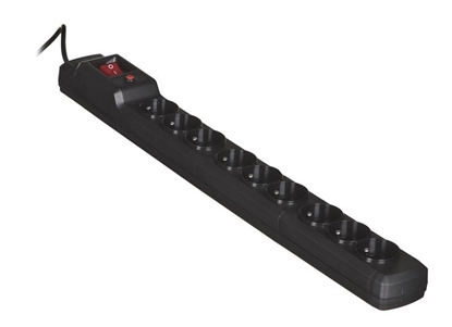 Picture of Activejet ACJ COMBO 9GN 3M black power strip with cord