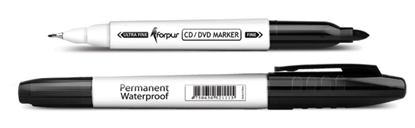 Picture of Permanent marker Forpus CD/DVD, 0.6-1 mm, double-sided, Black 1213-072