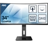 Изображение AOC P2 CU34P2A LED display 86.4 cm (34") 3440 x 1440 pixels Quad HD Black