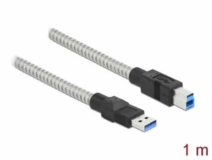 Attēls no Delock USB 3.2 Gen 1 Cable Type-A male to Type-B male with metal jacket 1 m
