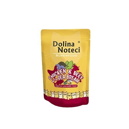 Attēls no DOLINA NOTECI Superfood Chicken with beef and sea bream - wet cat food - 85 g