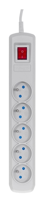 Picture of Activejet grey power strip with cord ACJ COMBO 5G/1,5M/BEZP. AUT/S