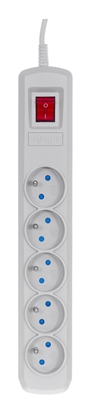 Picture of Activejet grey power strip with cord ACJ COMBO 5G/5M/BEZP. AUT/S
