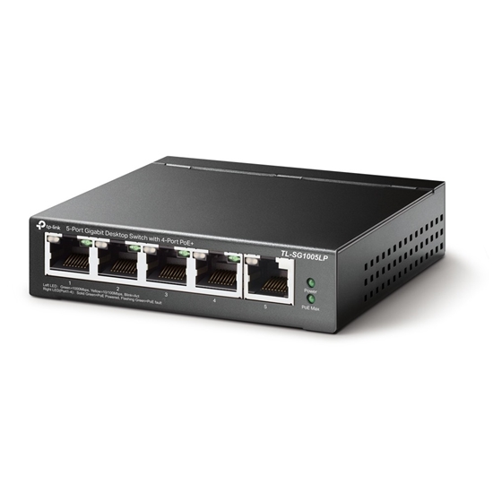 Picture of TP-LINK TL-SG1005LP network switch Unmanaged Gigabit Ethernet (10/100/1000) Power over Ethernet (PoE) Black