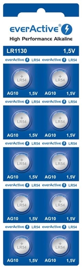 Picture of Mini alkaline batteries everActive G10 LR1130 LR54 10 pcs