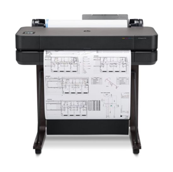 Picture of DesignJet T630 Printer/Plotter - 24" Roll/A4,A3,A2,A1 Color Ink, Print, Auto Sheet Feeder, LAN, WiFi, 30 sec/A1 page, 76 A1 prints/hour, with Stand