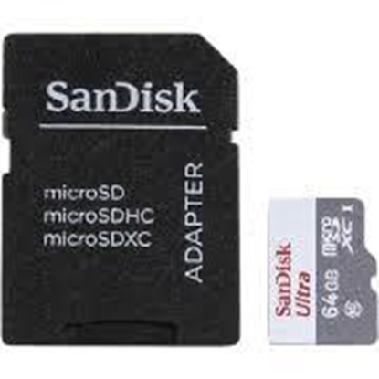 Attēls no MEMORY MICRO SDXC 64GB UHS-I/W/A SDSQUNR-064G-GN6TA SANDISK