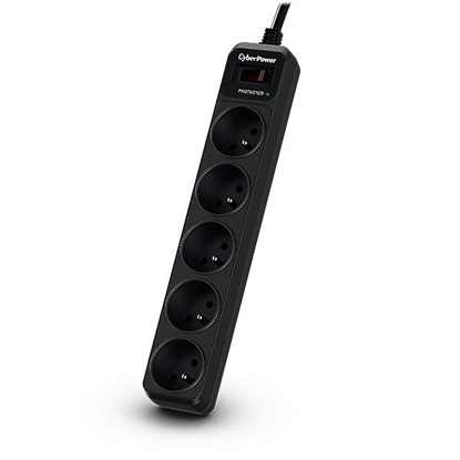 Picture of CyberPower Tracer III B0520SC0-FR surge protector Black 5 AC outlet(s) 200 - 250 V 1.8 m