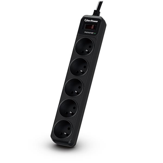 Picture of CyberPower Tracer III B0520SC0-FR surge protector Black 5 AC outlet(s) 200 - 250 V 1.8 m