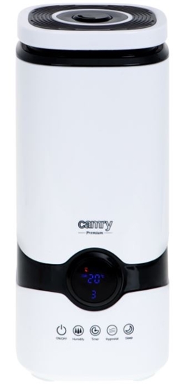 Изображение Camry | Air humidifier | CR 7964 | 35 m³ | 25 W | Water tank capacity 4.2 L | Ultrasonic | Humidification capacity 300 ml/hr | White