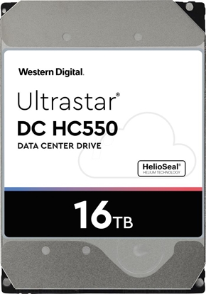 Attēls no HDD|WESTERN DIGITAL ULTRASTAR|Ultrastar DC HC550|WUH721816ALE6L4|16TB|SATA 3.0|512 MB|7200 rpm|3,5"|0F38462