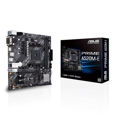 Attēls no ASUS PRIME A520M-E AMD A520 Socket AM4 micro ATX