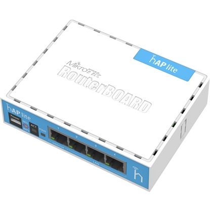 Изображение Access Point|MIKROTIK|IEEE 802.11 b/g|IEEE 802.11n|4x10Base-T / 100Base-TX|RB941-2ND