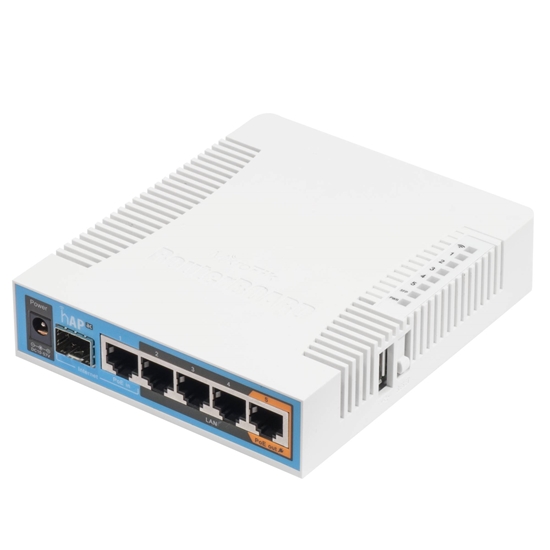 Изображение Wireless Router|MIKROTIK|Wireless Router|IEEE 802.11a|IEEE 802.11b|IEEE 802.11g|IEEE 802.11n|IEEE 802.11ac|USB 2.0|5x10/100/1000M|RB962UIGS-5HACT2HNT