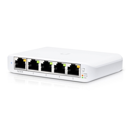 Picture of Switch|UBIQUITI|USW-Flex-Mini|5x10Base-T / 100Base-TX / 1000Base-T|1xRJ45|1|PoE ports 1|USW-FLEX-MINI