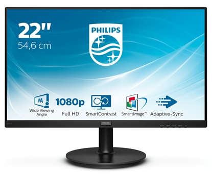 Изображение Philips V Line 221V8A/00 LED display 54.6 cm (21.5") 1920 x 1080 pixels Full HD Black