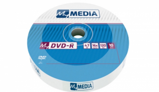 Изображение 1x10 MyMedia DVD-R 4,7GB 16x Speed matt silver Wrap
