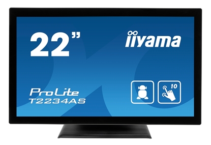 Изображение iiyama ProLite T2234AS-B1 computer monitor 54.6 cm (21.5") 1920 x 1080 pixels Full HD Touchscreen Multi-user Black