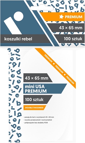 Изображение Koszulki 43x65 mm Mini USA Premium 100 sztuk