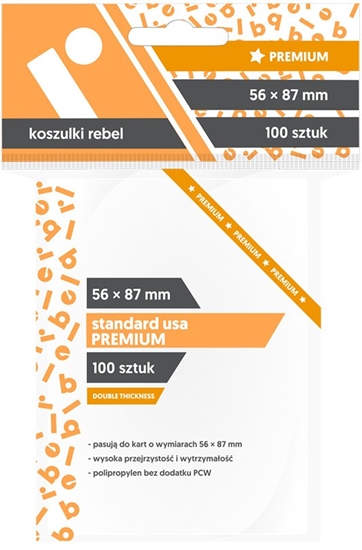 Изображение Koszulki 56 x 87 mm Standard USA Premium 100 sztuk