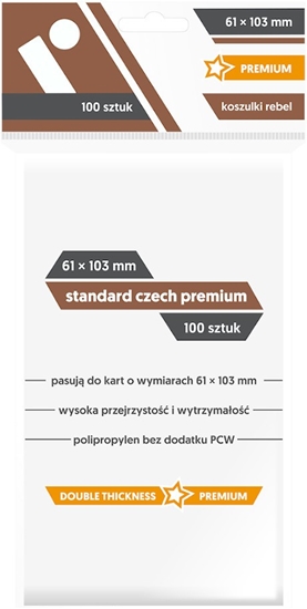 Picture of Koszulki 61 x 103 mm Standard Czech Premium 100 sztuk