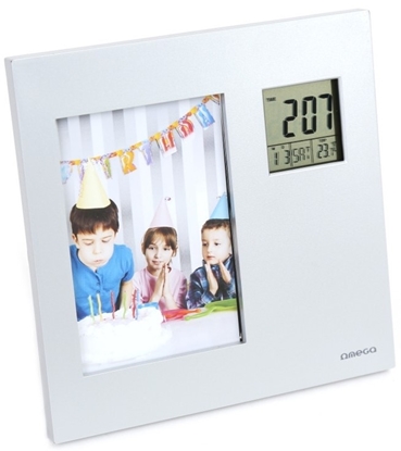 Picture of Omega digital weather station with photo frame OWSPF01, silver