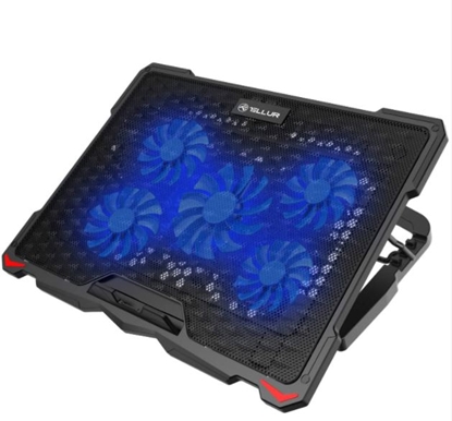 Изображение Tellur Cooling pad Basic 17, 5 fans, LED, black