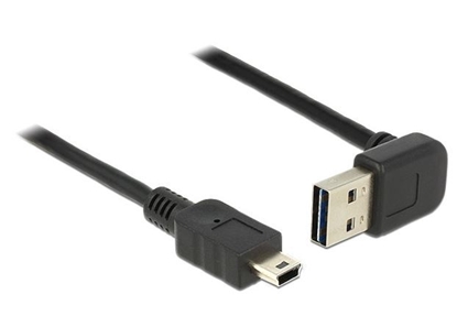 Attēls no Delock Cable EASY-USB 2.0-A male updown angled  USB 2.0 mini male 1 m